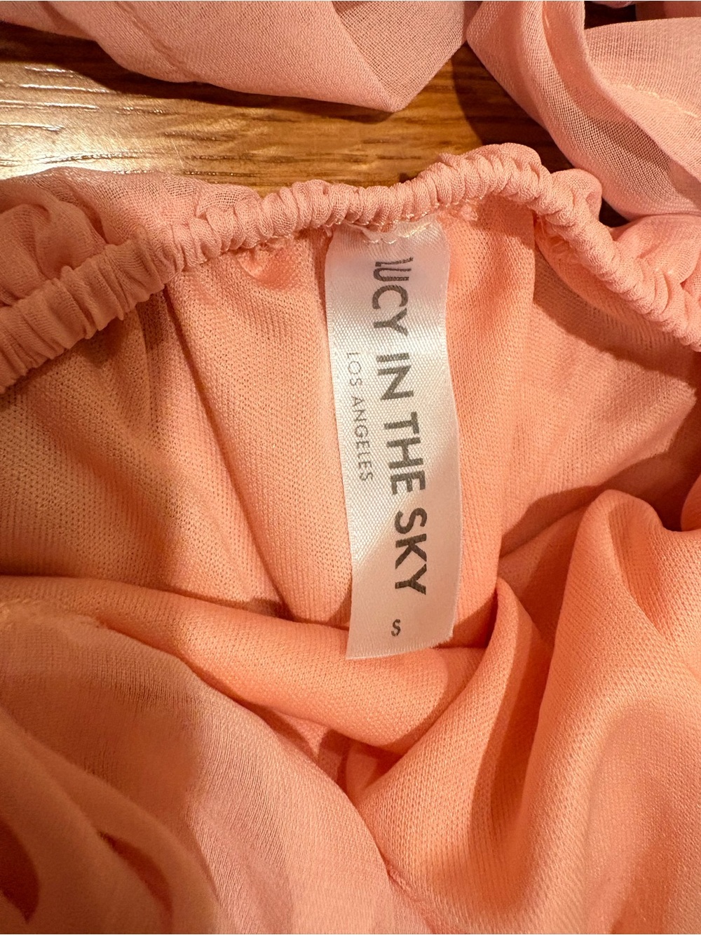 NEW Lucy in the Sky Chiffon Baby Doll Ruffle Dress Pink S - Picture 8 of 10